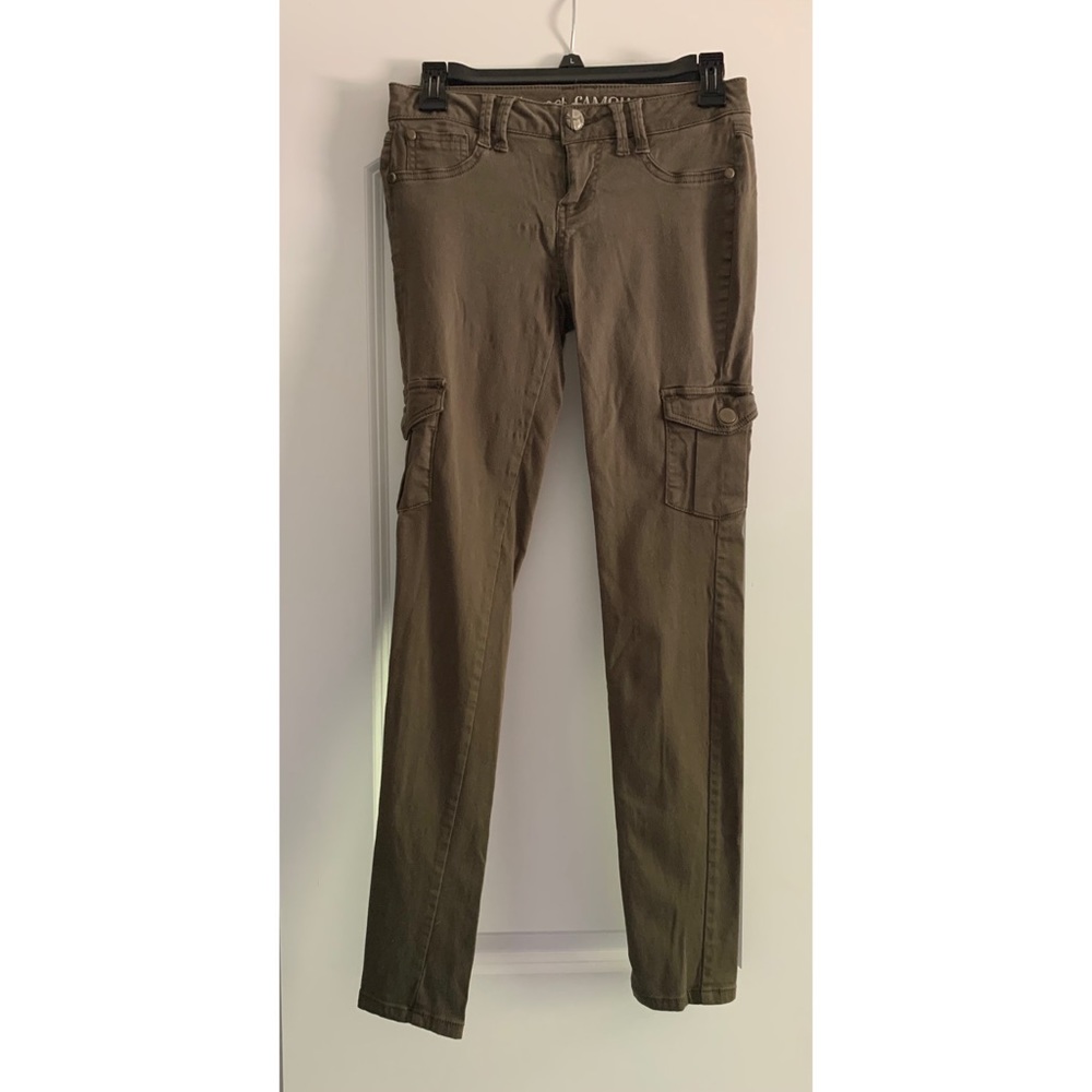 forest green skinny jeans! size 3 (fits 2 best)